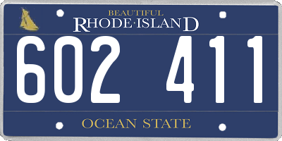 RI license plate 602411