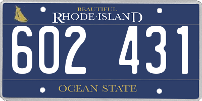RI license plate 602431