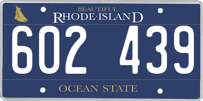 RI license plate 602439