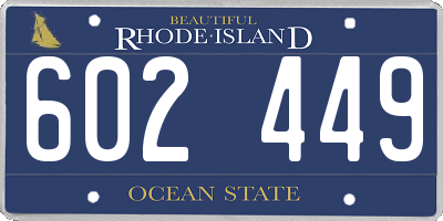 RI license plate 602449