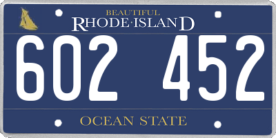 RI license plate 602452