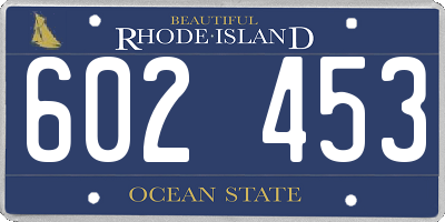 RI license plate 602453