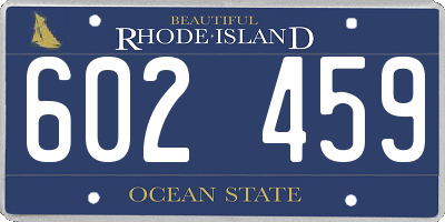 RI license plate 602459