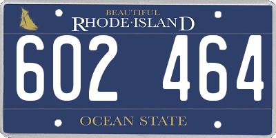 RI license plate 602464