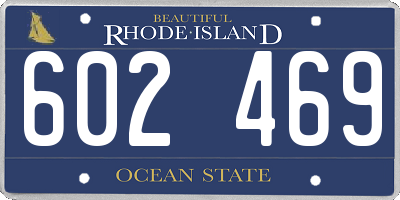 RI license plate 602469