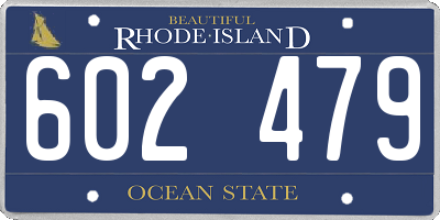 RI license plate 602479