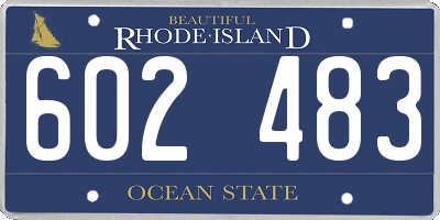RI license plate 602483