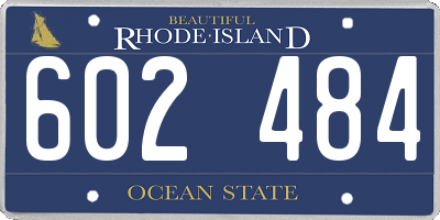 RI license plate 602484