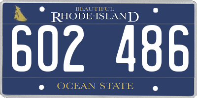 RI license plate 602486