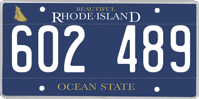 RI license plate 602489