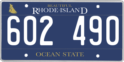 RI license plate 602490
