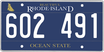 RI license plate 602491
