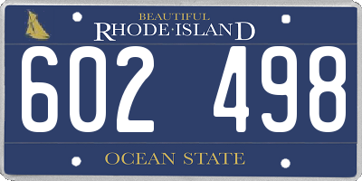 RI license plate 602498