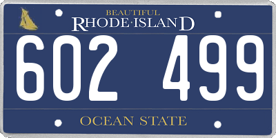 RI license plate 602499
