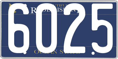 RI license plate 6025