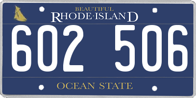 RI license plate 602506