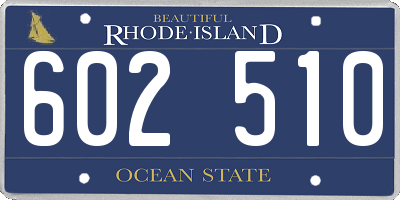 RI license plate 602510