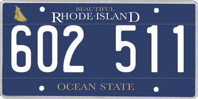 RI license plate 602511