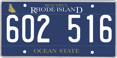 RI license plate 602516