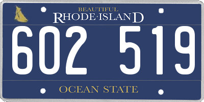 RI license plate 602519