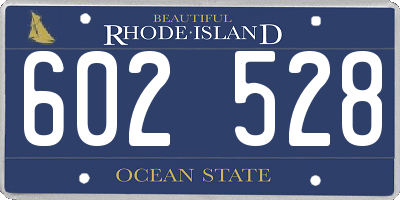RI license plate 602528