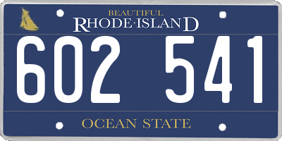 RI license plate 602541
