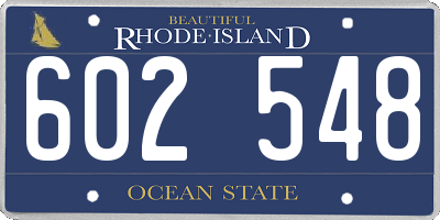 RI license plate 602548