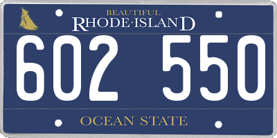 RI license plate 602550