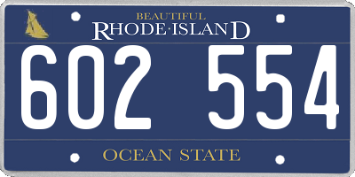 RI license plate 602554