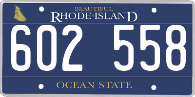 RI license plate 602558