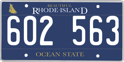 RI license plate 602563