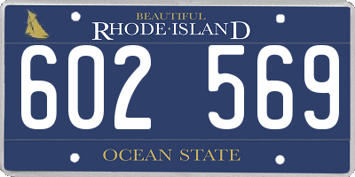 RI license plate 602569