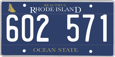 RI license plate 602571