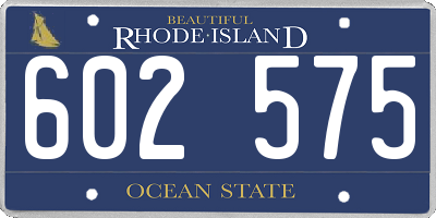RI license plate 602575