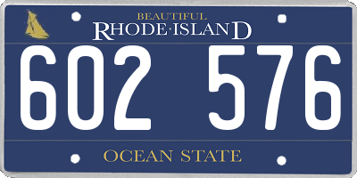 RI license plate 602576