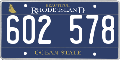 RI license plate 602578