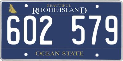 RI license plate 602579