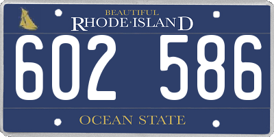 RI license plate 602586