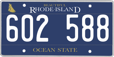 RI license plate 602588