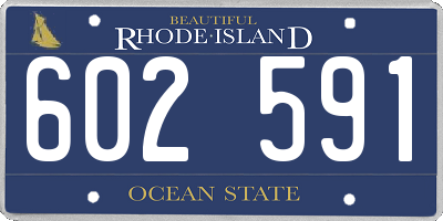 RI license plate 602591