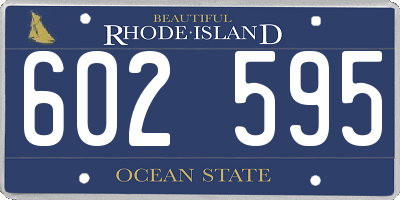 RI license plate 602595