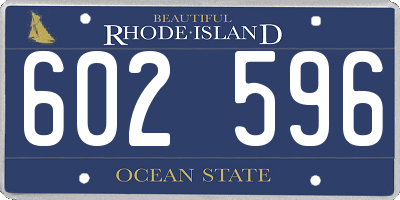 RI license plate 602596