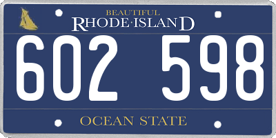 RI license plate 602598