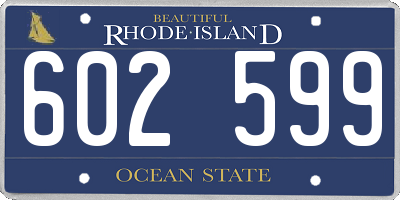 RI license plate 602599