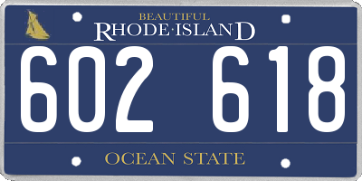 RI license plate 602618