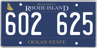 RI license plate 602625