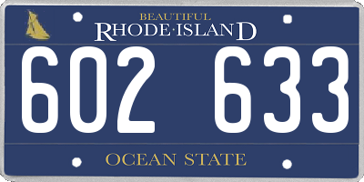 RI license plate 602633