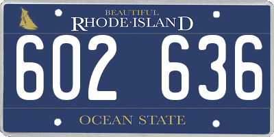 RI license plate 602636
