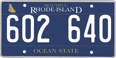 RI license plate 602640