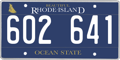 RI license plate 602641